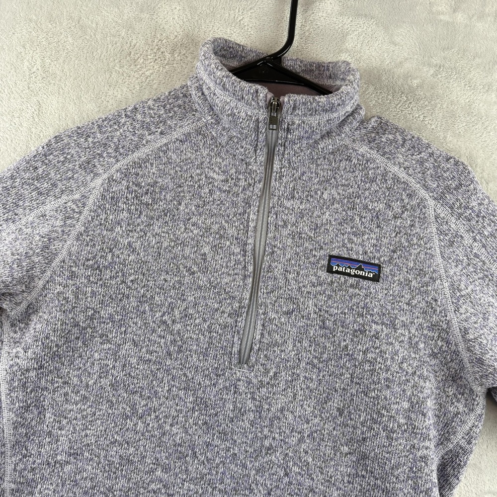 Patagonia Sweater Womens Medium Purple Better Sweater 1/4 Zip Fleece Pullover